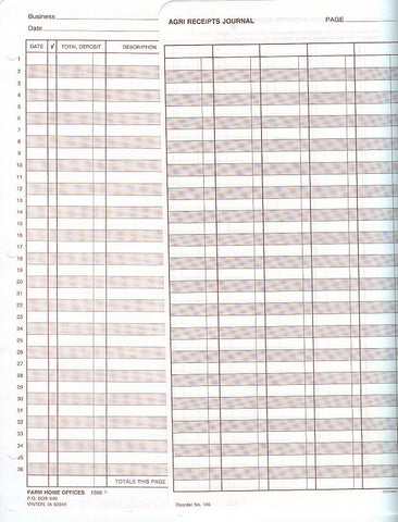 Item 10145 12 INCOME RECEIPT JOURNALS 14'' X 11''