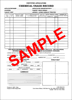 Item 10170   CHEMICAL USAGE PADS - SINGLE CHEMICAL USAGE PAD 8-1/2 X 11\n11/2010( 50 Sheets Per Pad)